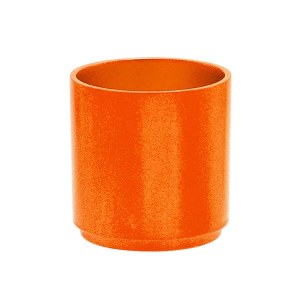 Yair Emanuel Anodized Aluminum Tea Light Single Candle Holder Modular Stackable Orange