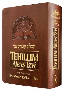 Tehillim Ateres Tzvi Brown Flexible Leatherette
