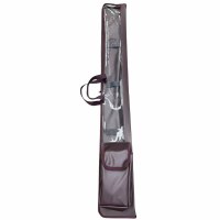 Faux Leather Lulav and Esrog Holder Clear Front Carry Handle Brown 47"