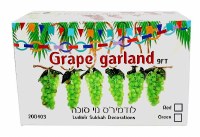 Additional picture of Sukkah Decoration Six Cluster Green Grape Garland on Rope 9'