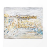 Vinyl Kosel Plaza Wall Hanging Sukkah Decoration 28" x 24"