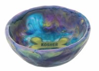 Translucent Dog Bowl Bone Design Lavender 6.3"