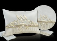 4 Piece Pesach Set Cream and Gold Royal Studded Design