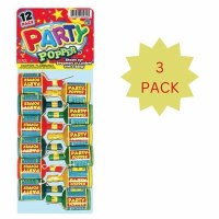 Party Poppers Assorted Colors 36 Pieces