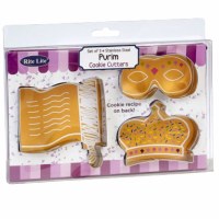 Stainless Steel Cookie Cutters Purim Theme 3 Shapes