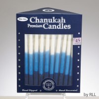 Chanukah Candles Premium  Blue, Light Blue & White