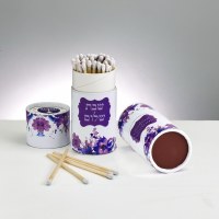 Long Matches for Shabbos Purple Gift Box Design 60 Count