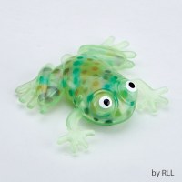 Additional picture of Passover Green Squish Frog Filled with Colored Gel Beads