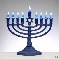 Additional picture of Electric Plastic Menorah LED Premium Blue