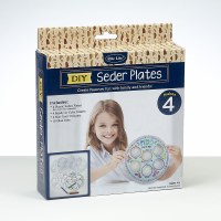 Plastic Seder Plates 8" Do It Yourself Kit 4 Pack