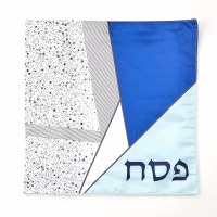 Satin Matzah Cover Geometric Design 13" x 13"