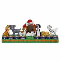 Additional picture of Resin Candle Menorah Hand Painted Dog Lovers Theme