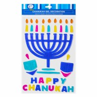 Additional picture of Chanukah Window Gel Decoration Glitter Design Jumbo Size