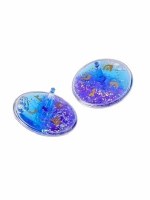 Additional picture of Lava Dreidel Gold Glitter Accent Blue Purple 2 Pack
