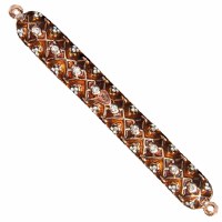 Mezuzah Case Jeweled Enamel Brown Jewel Studded Design 15cm
