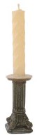 Decorative Wax Havdallah Candle Amudei Shlomo Holder Design Cream Gray 11"