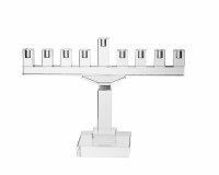 Crystal Candle Menorah Rectangle Shape on Rectangle Base