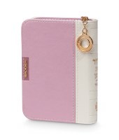 Siddur Eis Ratzon with Tehillim Faux Leather Zippered 2 Tone Design Gold Charm Ashkenaz Light Pink