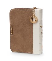 Siddur Eis Ratzon with Tehillim Faux Leather Zippered 2 Tone Design Gold Charm Ashkenaz Maple Brown