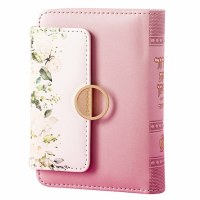 Eis Ratzon Siddur with Tehillim Faux Leather Floral Style Magnet Closure Small Size Ashkenaz Pink