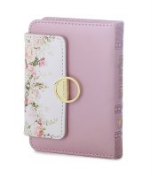 Tehillim Eis Ratzon Faux Leather Magnetic Closure Floral Design Pink