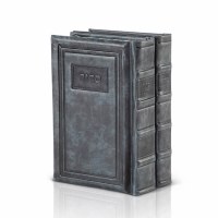 Schottenstein Edition Interlinear Shabbos Yom Tov and Weekday Siddur 2 Volume Set Full Size Antique Leather Blue Ashkenaz