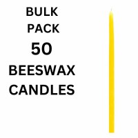 Additional picture of Large Beeswax Shamosh Candle Bulk Pack 50 Pieces