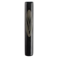 Black Marble Mezuzah with Printed Oval Shin 12cm