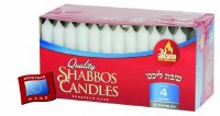 European Shabbos Candles 4 Hour Burn Time 72 Pack