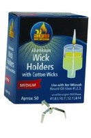Aluminum Holder and Wick Holders - 50 Pack