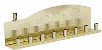 Gold Tin Candle Menorah