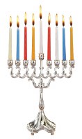 Silver Plated Candle Menorah