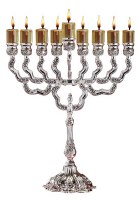 Additional picture of Medium Silver Plated Oil Menorah