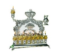 Silver Plated Wall Oil Menorah