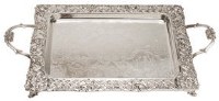 Silver Plated Menorah Tray