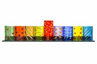 Candle Menorah Tealights Handcrafted Glass