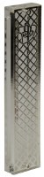 Lucite Mezuzah Case with Silver Colored Metal Filigree Diamond Pattern Design 15cm