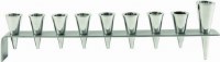 Yair Emanuel Metal Strip Cone Candle Menorah Silver