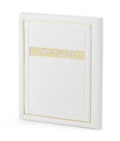Faux Leather Hafroshas Challah BiFold Frame Design White [Hardcover]