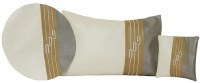 Pesach Seder Set Vinyl 3 Piece Cream Gold and Grey Sectioned Design