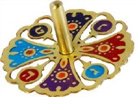 Yair Emanuel Laser Cut Dreidel Pomegranate Multi Color