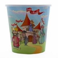 Additional picture of Purim Plastic Bucket with Lid Castle Design