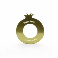 Napkin Ring Pomegranate Shape Gold 4 Pack