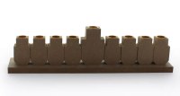Wood Candle Menorah Create Your Own Kit 10"