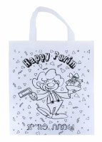 Colour Your Own Bag Clown Design White 12.6" x 14.2"