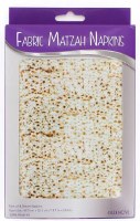 Additional picture of Fabric Matzah Design Napkins 4 Count