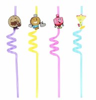 Chanukah Theme Straws Character Design 4 Pack