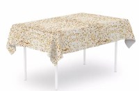 Polyester Tablecloth Passover Matzah Design Brown 108" x 54"