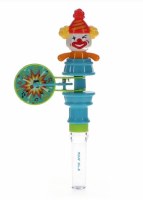 Purim Clown Noise Maker Fillable Bottom Assorted Colors Single Piece 8.7"