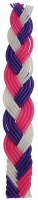 Havdalah Candle Pink Purple and White Flat Braid 11"